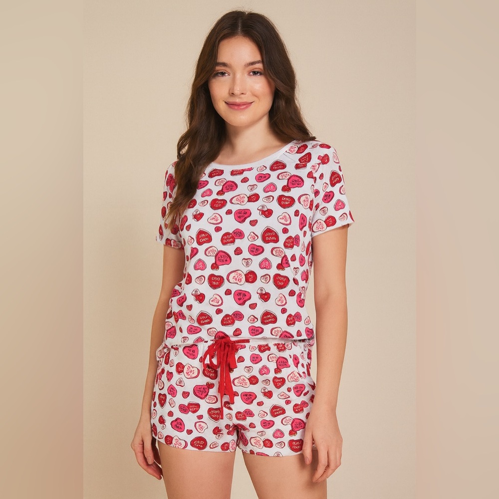 Pillow Talk Valentine’s Day Conversation Hearts 2 Piece Set NWT